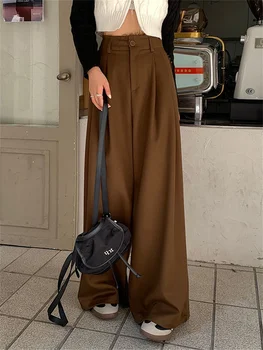 HziriP 2022 Venda Quente Magro Calças Nova Moda Das Mulheres Chique Cintura Alta Solta Streetwear Todo O Jogo Casual Calças De Senhora Do Escritório Mujer