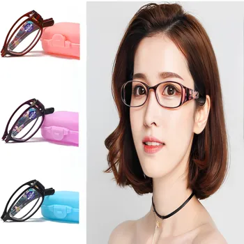 Impressão De Dobramento De Óculos De Leitura Homens Mulheres Anti Luz Azul Presbiopia Óculos Vintage Olhos Proteção Do Computador Óculos +1.0~+4.0