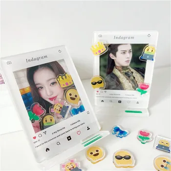 Kawaii Instagram Foto Polaroid Quadro 3 Polegadas De Estrela De Ídolo Photocard Mini Do Frame Da Foto De Exposição Autônomo Do Titular Álbum De Recortes Decorativos