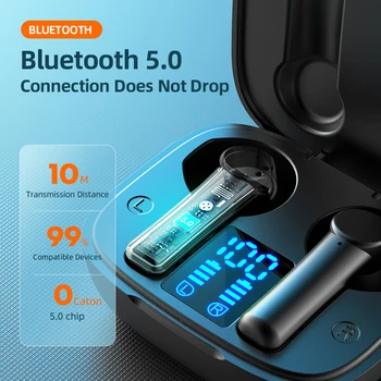 LB-8 Verdadeiro Bluetooth sem Fio Auscultadores Desportivos intra-aurais Mini Binaural Estéreo Toque de Cancelamento de Ruído sem Fio Bluetooth 5.0 Toque W
