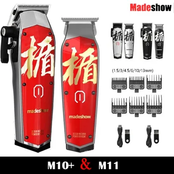 Madeshow M10+ M11 Kit de Cabelo Clipper Aparador de Pêlos para Homens 0MM de Cabelo Profissional de Máquina de Corte de Acabamento, Corte de cabelo Grupo de Venda