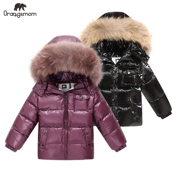 Marca Orangemom 2023 inverno Roupas para Crianças jaquetas casaco , roupas de crianças vestuário , casacos, branco pato meninas meninos jaqueta