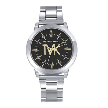 Marca de luxo de Moda de Prata de Alta Qualidade de Aço Inoxidável Mostrador de Relógio de Quartzo Mulheres Casual Pulseira de Relógio Dom Quente Reloj mujer