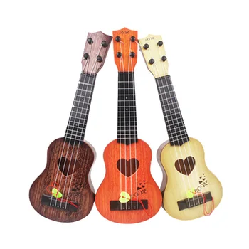 Mini Ukulele De Simulação De Guitarra De 4 Cordas De Guitarra Havaiana Instrumento Musical Precoce De Crianças Brinquedo Educativo Para Crianças De Presente De Aniversário