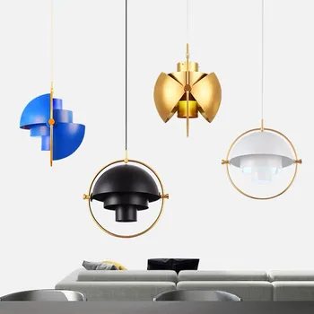 Moderno lustre de ferro Simples esfera da lâmpada designer Criativo de ouro iluminação de Jantar e Café corredor decorativo cozinha lustre