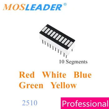 Mosleader 100PCS 2510 10 Segmentos, Display Digital DIP20 Vermelho Branco Azul Verde Amarelo de Barras de LED Bar gráfico 10 segmentos de exibição