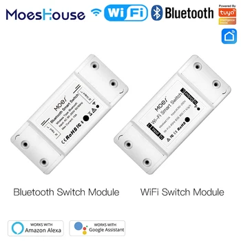 Mouehouse DIY Bluetooth Wi-Fi Smart Interruptor da Luz do Temporizador de Vida Inteligente APP de Controle Remoto sem Fio Funciona com Alexa Inicial do Google