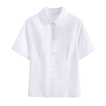 Mulheres JK Alta Uniformes para a Escola Superior de Estudantes Meninas de Harajuku Mauricinho Camisa Branca Estilo Top Blusa Blusas