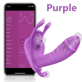 Mulheres Vibrador Borboleta, Vibrador de Brinquedos Sexuais para as Mulheres APP de Controle Remoto Bluetooth Vagina Vibrador Feminino Vibradores para as Mulheres de Casais