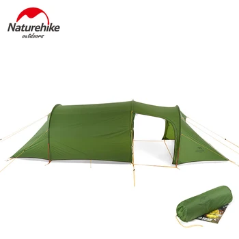 Naturehike Barraca de Camping Ultraleve Ventilative 2-3 Pessoa Barraca Interna Impermeável Bilaterais Abrir Abrigo 210T / 20D Exterior da Tenda