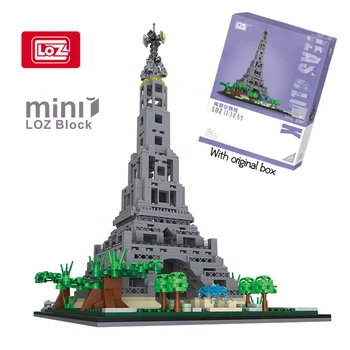 Novo LOZ MINI Paris Torre Eiffel Modelo de Bloco de Construção MOC Mundo Criativo Arquitetura Decoração Tijolos de Brinquedos para as Crianças Presentes Crianças