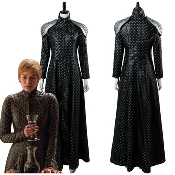 Novo cersei Lannister cosplay traje de Halloween vestido das mulheres