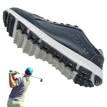Novos Sapatos de Golfe Impermeável Spikeless de Golfe Veste para os Homens Exterior Sapatos Confortáveis para os Golfistas Curta Tênis Masculino