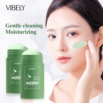 O Chá Verde Da Máscara Vara Limpa Os Poros Sujeira Anti-Acne Cravo Hidratação Profunda Hidratação Máscara De Limpeza Cuidados Com A Pele Facial Maquiagem