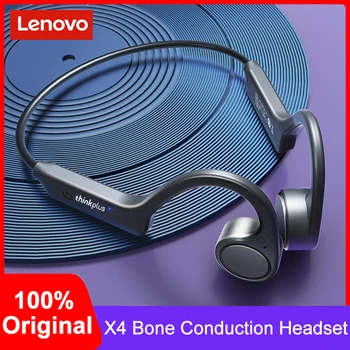 Original Lenovo X4 Osso de Condução Bluetooth Fone de ouvido sem Fio de Esportes Fone de ouvido com Microfone de Ouvido do gancho do Fone de ouvido Estéreo hi-fi