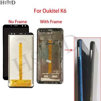 Original Usado Tela de LCD Para OUKITEL K6 Tela LCD Touch screen Digitalizador Com Full Frame de Tela LCD de Substituição de Ferramentas