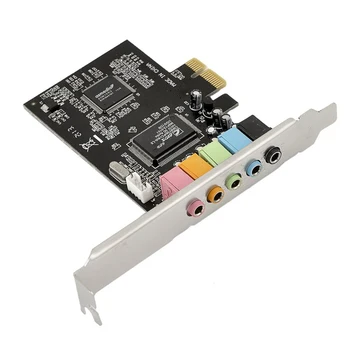PCIE 5.1 Placa de Som conversor/adaptador PCI-express expandir suporte a cartão de fone de ouvido fone de ouvido interno de cartão para PC computador /desktop