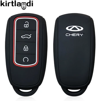 Para Chery Tiggo 8 Pro Chave de Silicone Case Chave do Carro Tampa Para Chery Tiggo 7 Pro 8 PLUS Arrizo 5 3 Botão Titular da Chave Chaveiro