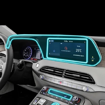 Para Hyundai Palisade 2019-2023 Interior do Carro Clara TPU Película Protetora Anti-risco Reparação de Acessórios