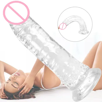 RealisticXxxl Vibrador Com Forte ventosa Homens Artificial Sexo Pênis Para as Mulheres Erótico Soft Dildos Feminino, Vagina, Anal para Casais