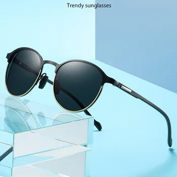 Rodada Óculos Polarizados para Homens Mulheres Vintage Raios Marca de Designer de Condução de Óculos de Sol a Proteção UV400 Óculos Óculos de 2022