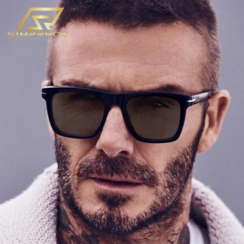 SIMPRECT David Beckham Praça Óculos Polarizados Para Homens de Alta Qualidade 2022 Marca de Luxo Designer Vintage Retro Óculos de Sol