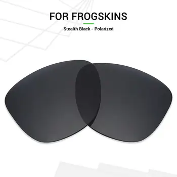 SNARK Anti-risco POLARIZADA de Substituição de Lentes para Oakley Frogskins Óculos de sol Preto Furtivo