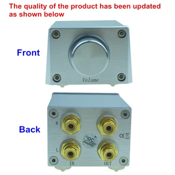 SOLUPEAK de Alta Precisão Passivo pré-amplificador, pré-Amplificador HiFi - RCA Sinal de Áudio Estéreo Controle de Volume