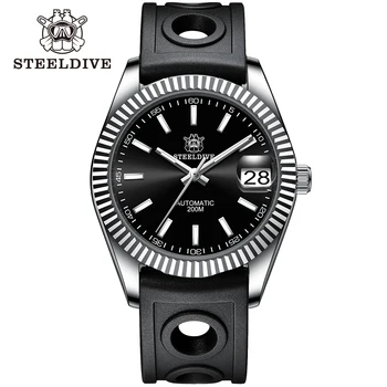 STEELDIVE SD1933 Relógio de Mergulho Para os Homens a Moda 200M Água Resistir Swiss Super Luminosa NH35 Movimento do relógio de Pulso Mecânico Automático