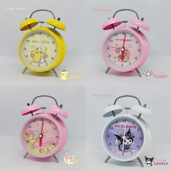 Sanrioes Anime Kuromi Cinnamoroll Melodia Relógio De Mesa De Crianças Relógio Despertador Noite Do Diodo Emissor De Luz Secretária De Trabalho De Decoração De Casa De Presentes Para Crianças Brinquedo