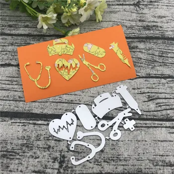 Suprimentos médicos scrapbook de Corte de Metal Morre Stencils para DIY Álbum de Scrapbooking Papel Cartão de Artesanato Decorativo em Relevo Die Cuts