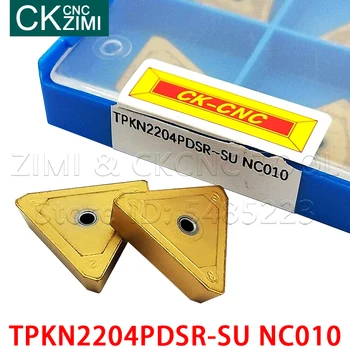 TPKN2204PDSR-SU NC010 de insertos de carboneto de moagem insere ferramentas fresa torno de lâmina CNC, ferramentas de Corte, Ferramentas de tornear, TPKN 2204 PDSR