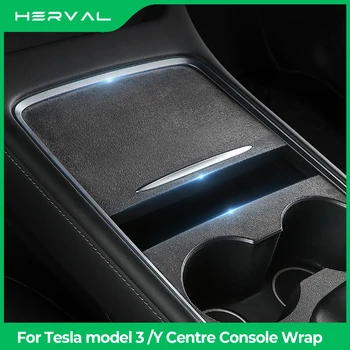 Tesla Modelo 3 Modelo Y Consola Central Envoltório Organizador Braço Painel Protetor De Acessórios De Camurça