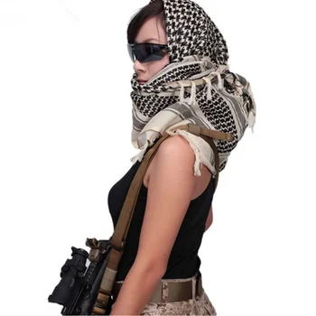 U. S Tática Lenço ao ar livre Árabe muçulmano praça lenço Respirável Quente Caça Camping Dersert Véu da Cara de Sniper Malha Xale