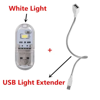 USB Livro LED Luzes Flexíveis de Luz USB Extensor USB Noite a luz de Alimentação de 5V de Entrada Branco 5000-6500K Branco Quente 3000-3500K