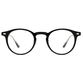 YIMARUILI Retro Placa Redonda de Óculos com Armação de Pequeno Moda Ultra-leve, Homens e Mulheres Óptico de Prescrição Espetáculo Quadro