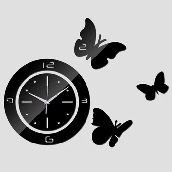 novo quartzo acrílico de parede relógio de design moderno, de luxo espelho 3d crystal relógios reais oferta especial relógios Criativos venda quente