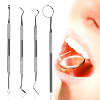 pcs Higiene Dental Kit de ferramentas de Instrumentos de Dentista Tártaro Raspador Raspador de Cálculo de Placa de Removedor de Limpeza dos Dentes Ferramenta de Cuidados