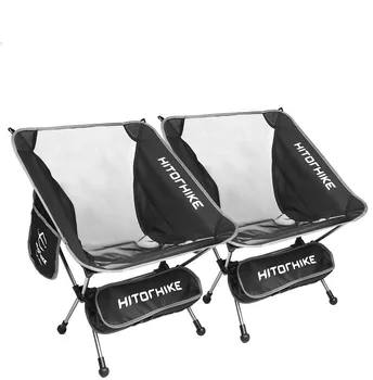 Cadeira de acampamento Cadeiras Mochila Ultralight Cadeira Dobrável Compacto, Portátil com Saco de Armazenamento de Bolsos Laterais para Viagens